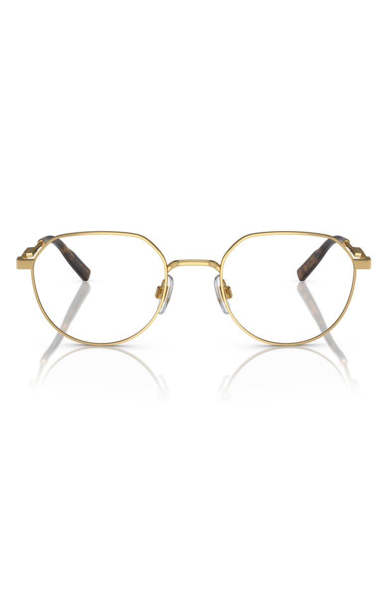 Dolce&Gabbana 52mm Phantos Optical Glasses, Main, color, Gold