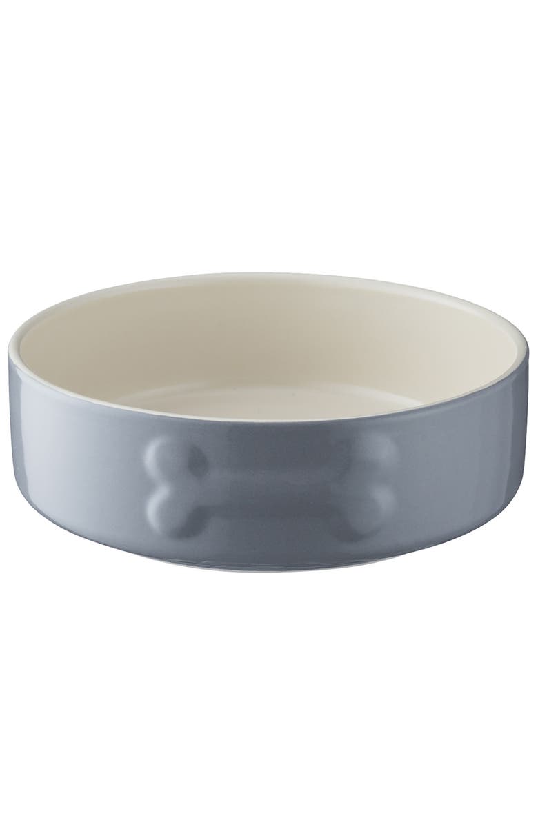 MASON CASH Embossed 17oz Bone Dog Food and Water Bowl, Main, color, Gray