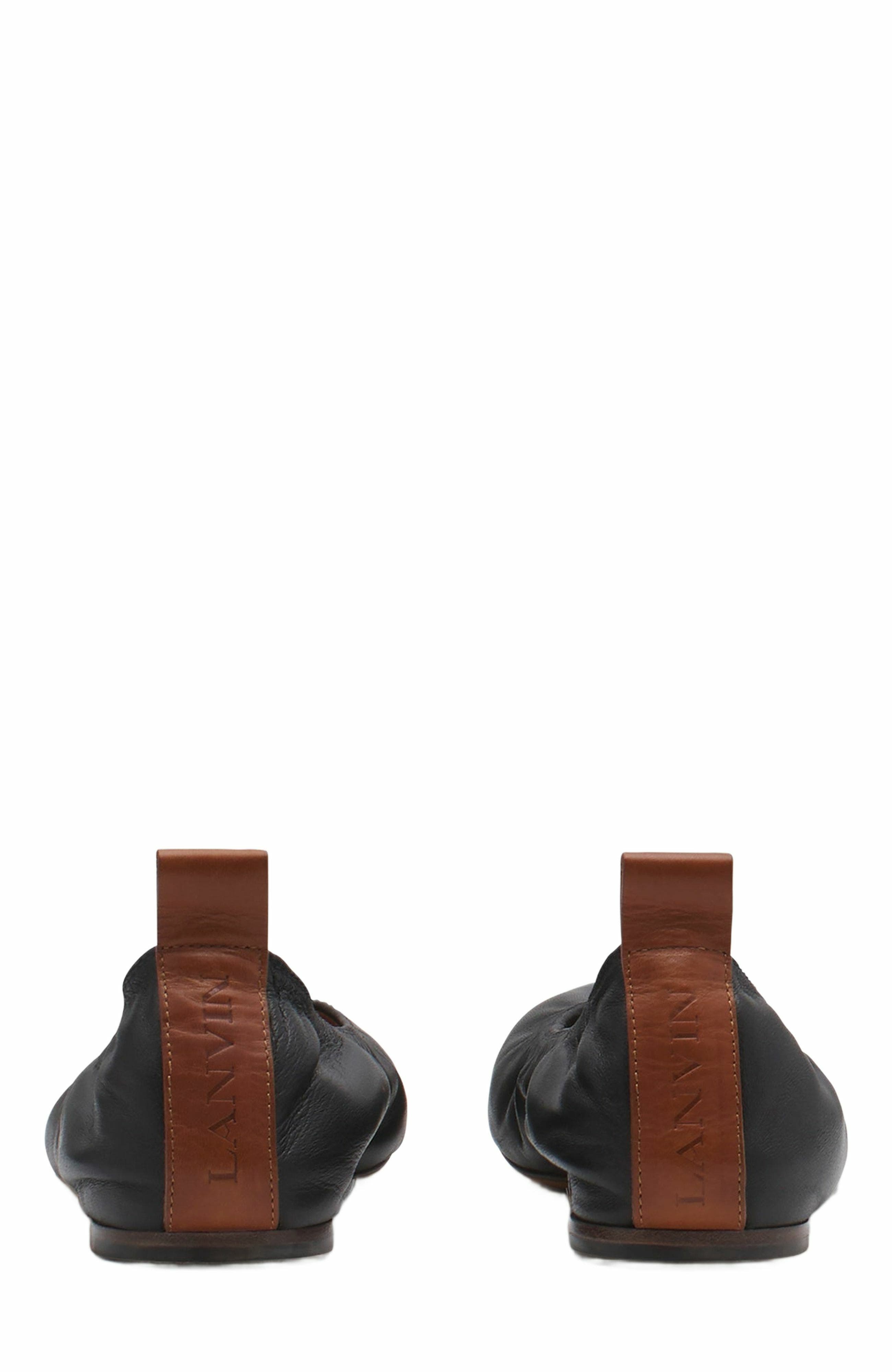 Lanvin The Leather Ballerina Flat, Alternate, color, 