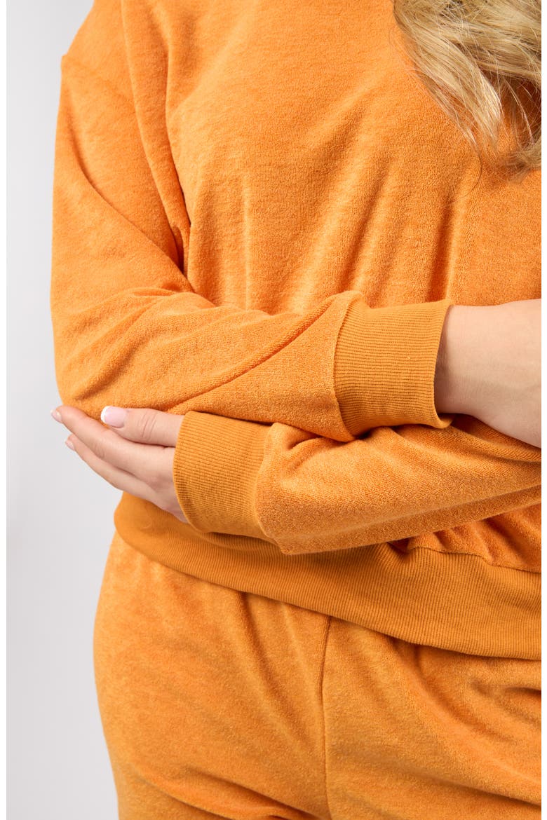 Terry Cloth Sweatshirt, Alternate, color, ORANGE