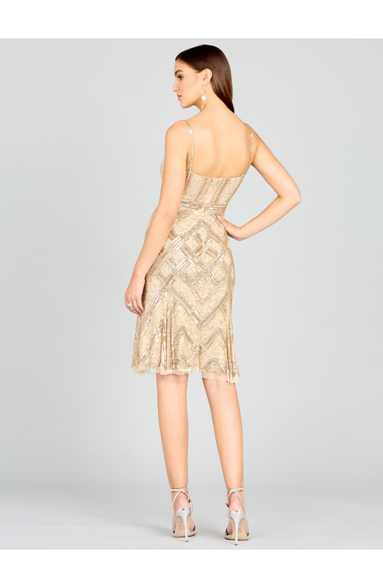 LARA New York Beaded Midi Dress, Alternate, color, Nude