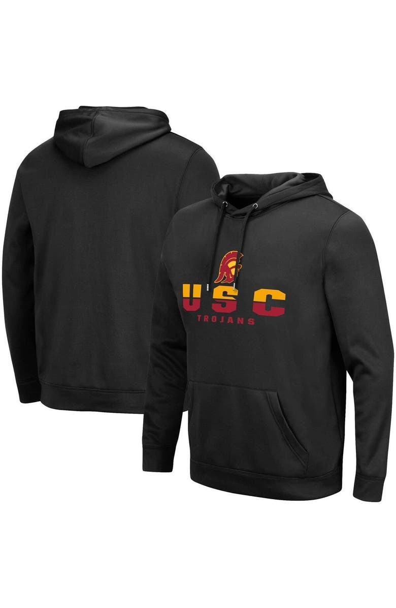COLOSSEUM Men's Colosseum Black USC Trojans Lantern Pullover Hoodie, Main, color, 