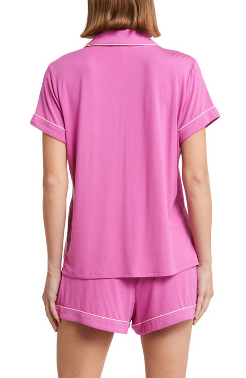 Nordstrom Moonlight Eco Long Sleeve Stretch Modal Short Pajamas In Purple Orchid