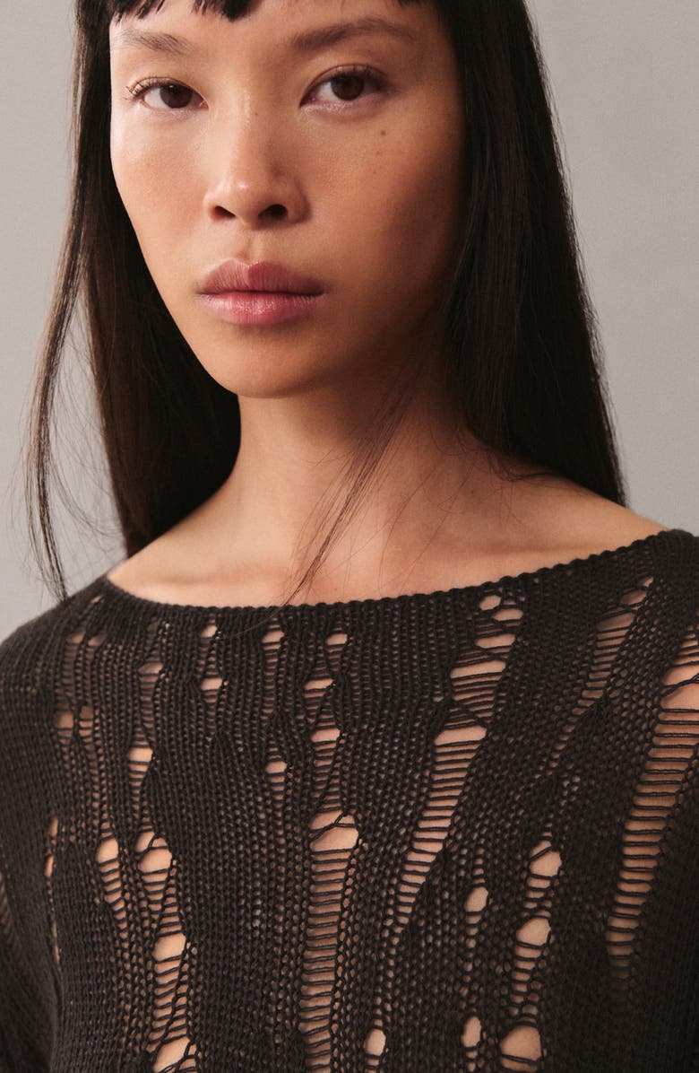 MANGO Unstitched Sweater, Alternate, color, 