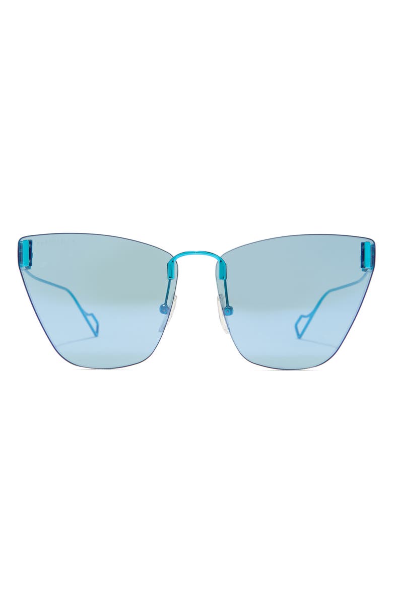 Balenciaga 63mm Cat Eye Sunglasses, Main, color, Light Blue Light Blue