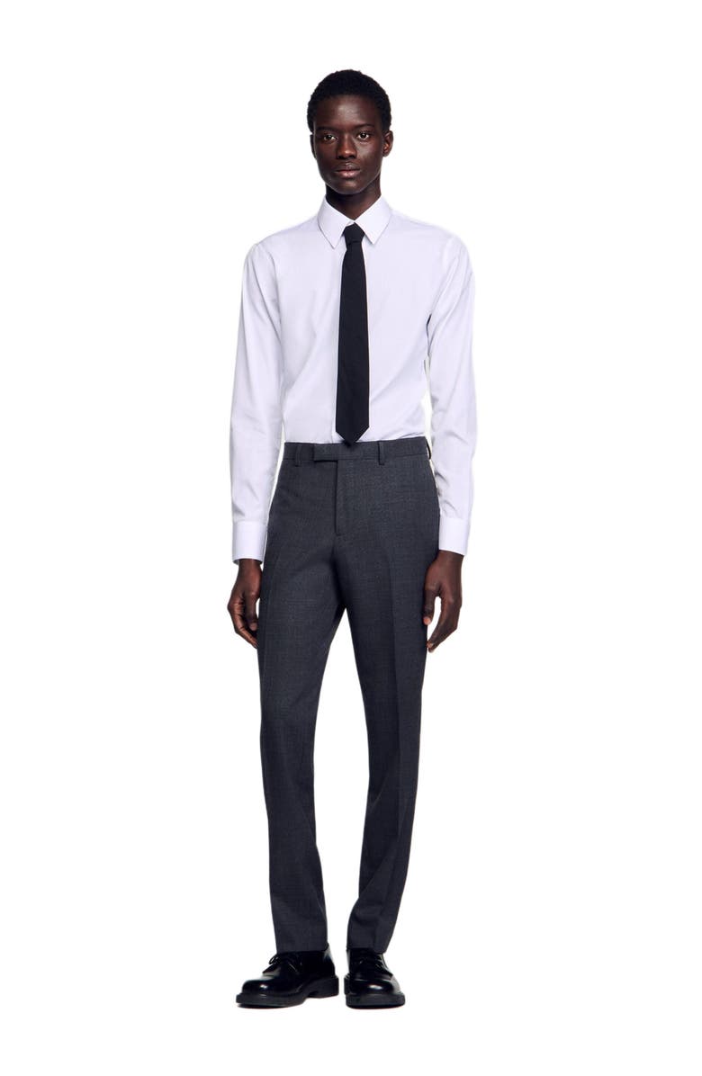 SANDRO Wool suit trousers, Alternate, color, 