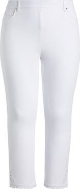 Lysse Yori Eyelet Fringe Hem Crop Straight Leg Jeans