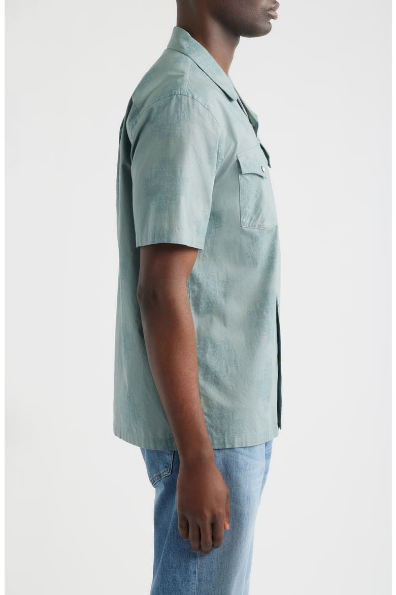 Short Sleeve Snap-Up Western Shirt, Alternate, color, CHIEF JOSEPH GREEN