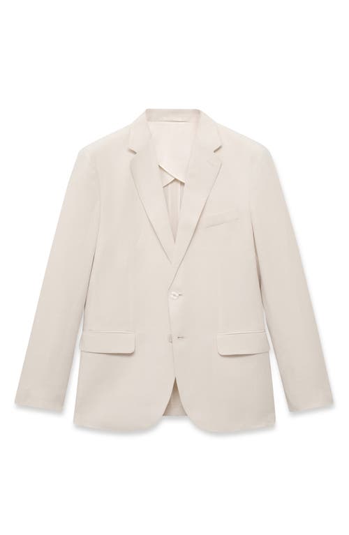 Mango Slim Fit Suit Blazer In Neutral