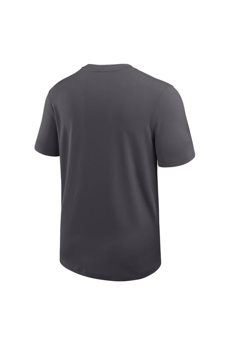 Men's Nike Anthracite Alabama Crimson Tide 2025 Sideline UV Performance Coach T-Shirt, Alternate, color, Anthracite