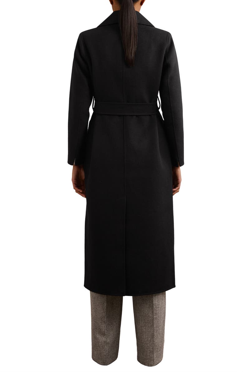 Reiss Dorian Wool Blend Coat, Alternate, color, Black