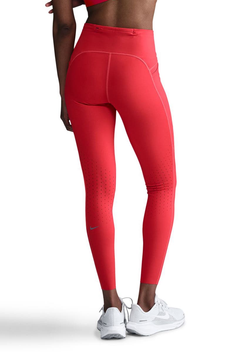 Nike Swift High-Waisted Pocket 7/8 Running Leggings, Alternate, color, Light Crimson