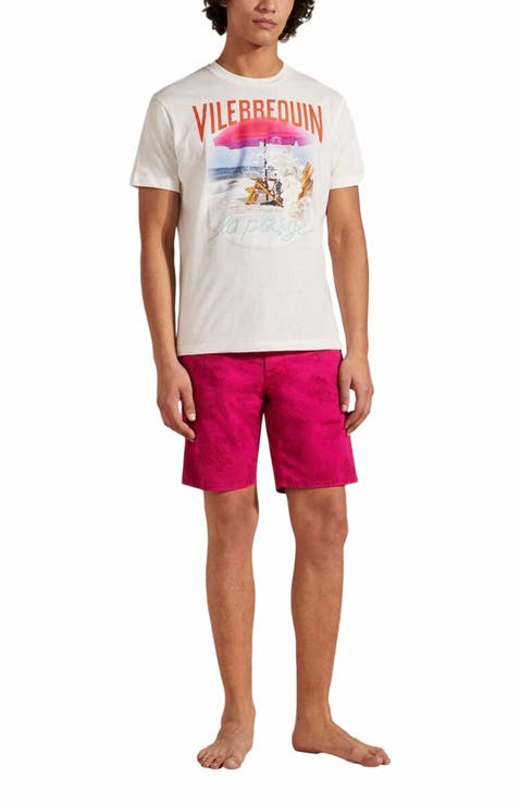 Men's Wave On VBQ Beach Cotton T-Shirt