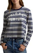 Polo Ralph Lauren Stripe Graphic Logo Cotton Jersey T-Shirt