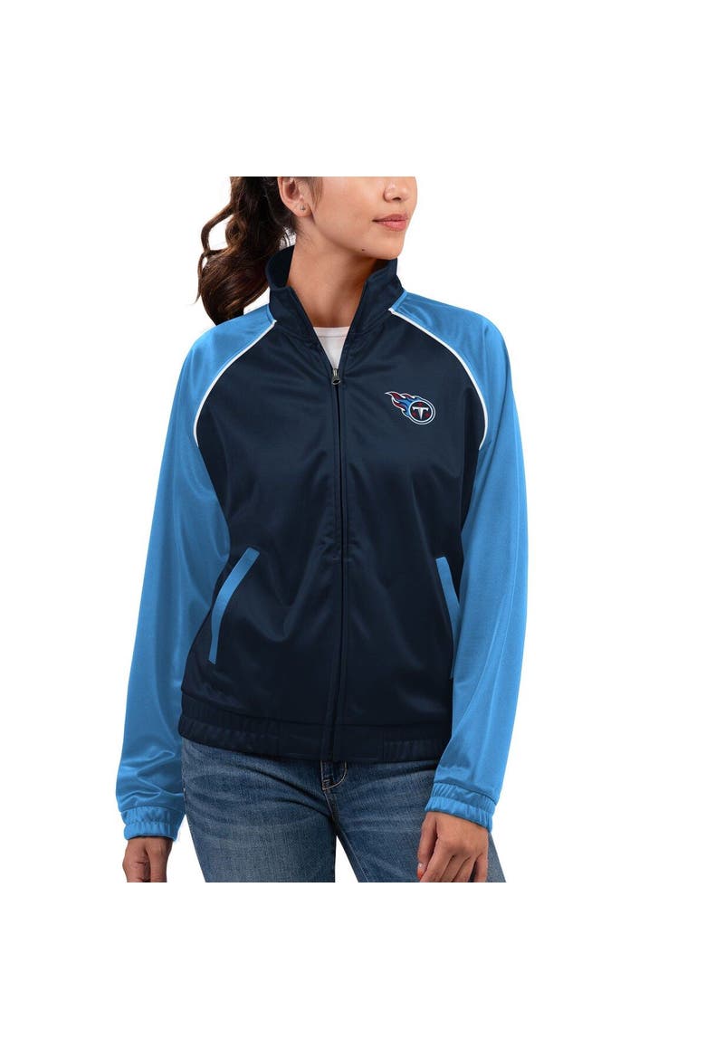 Women's G-III 4Her by Carl Banks Navy Tennessee Titans Showup Fashion Dolman Full-Zip Track Jacket, Main, color, Navy