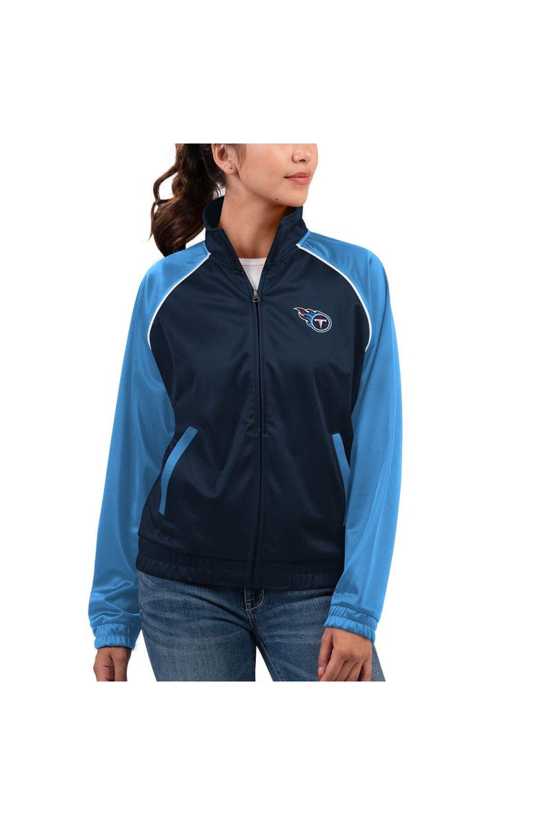 G-III 4HER BY CARL BANKS Women's G-III 4Her by Carl Banks Navy Tennessee Titans Showup Fashion Dolman Full-Zip Track Jacket, Main, color, Navy