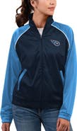 G-III 4HER BY CARL BANKS Women's G-III 4Her by Carl Banks Navy Tennessee Titans Showup Fashion Dolman Full-Zip Track Jacket