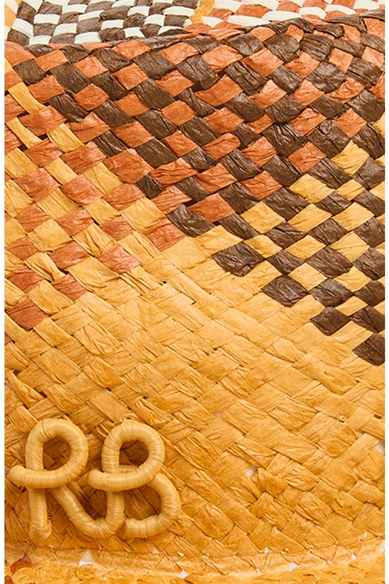 Multicolored Woven Hat, Alternate, color, GINGER
