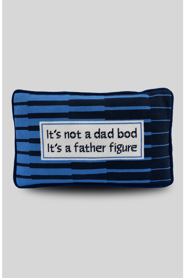 Father Figure Needlepoint Pillow, Main, color, Father & Figure