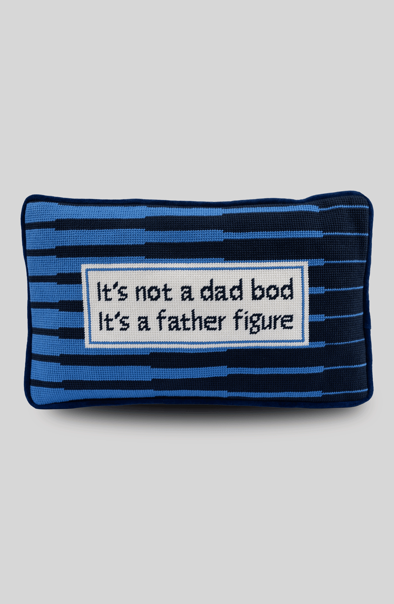 Furbish Studio Father Figure Needlepoint Pillow, Main, color, Father & Figure