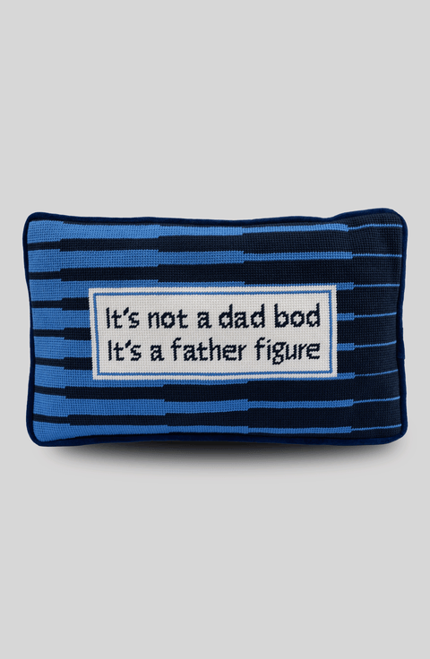 Father Figure Needlepoint Pillow