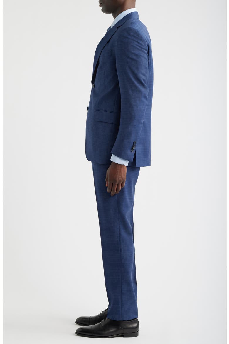 Flynn Classic Fit Blue Microcheck Wool Suit, Alternate, color, BLUE