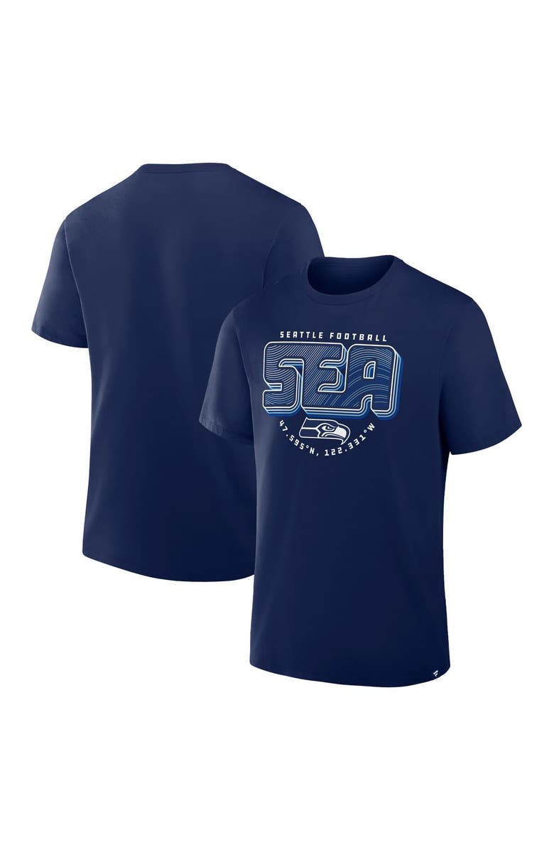 FANATICS Men's Fanatics College Navy Seattle Seahawks Hometown True Favorite T-Shirt, Main, color, College Navy