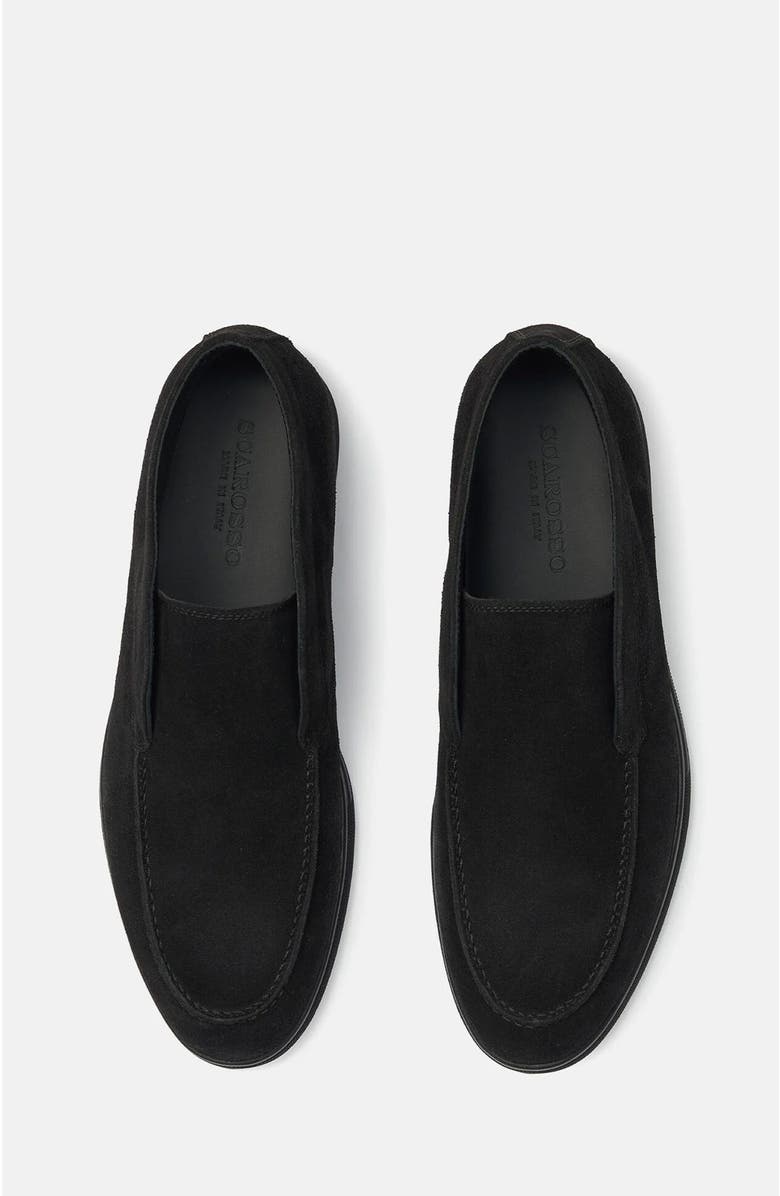 SCAROSSO Leonardo Boots, Alternate, color, Black - Suede Leather