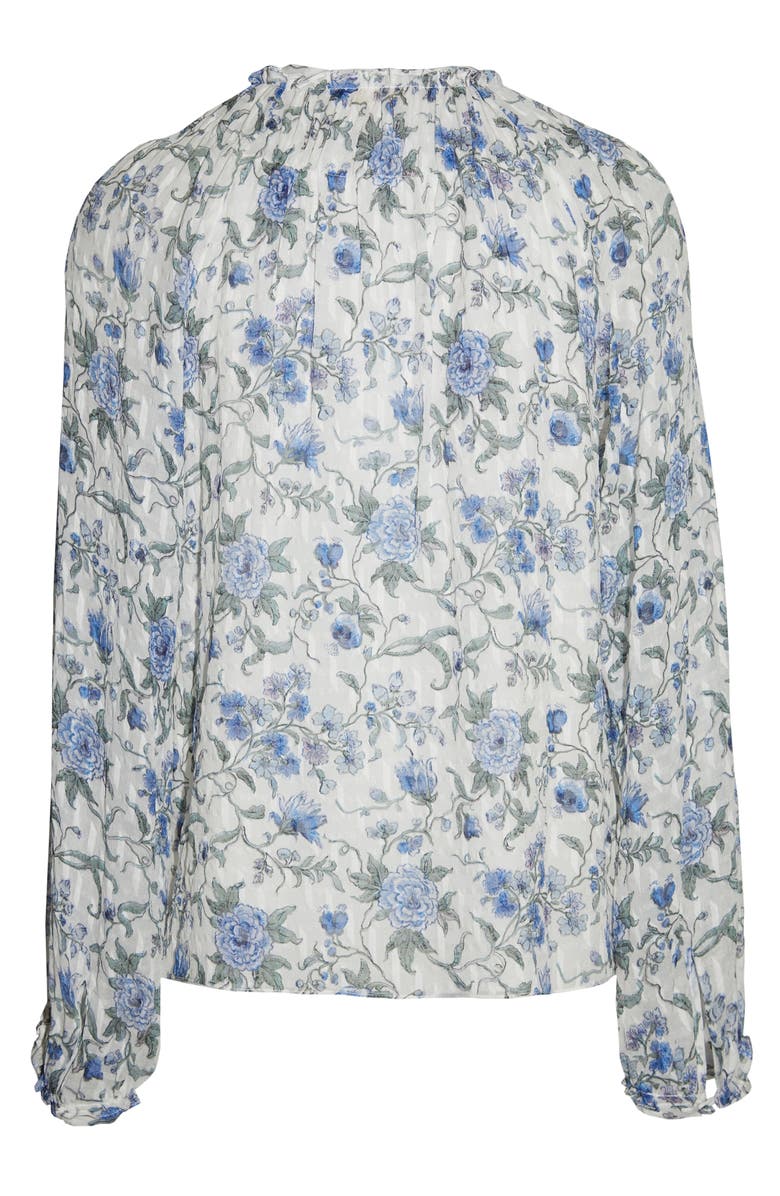 Rebecca Taylor Esmee Floral Print Silk Blend Top, Alternate, color,
