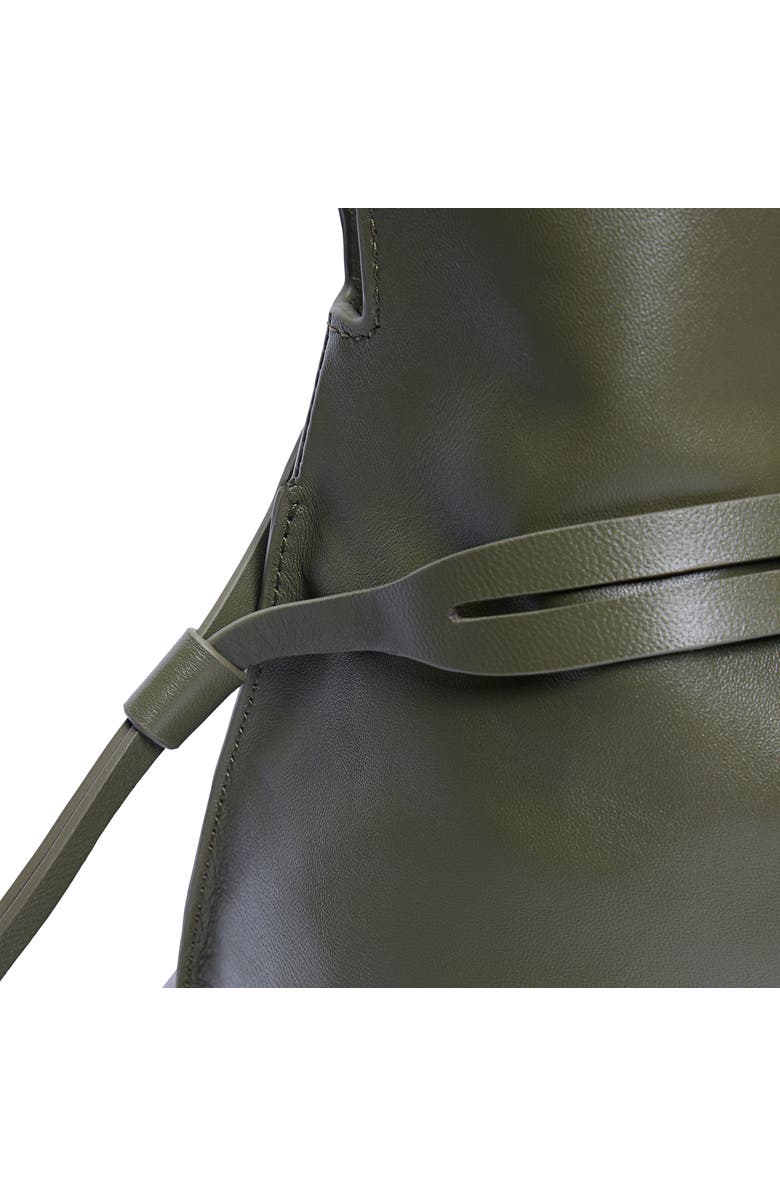 Sam Edelman Large Poppy Drawstring Leather Crossbody Bag, Alternate, color, Olive