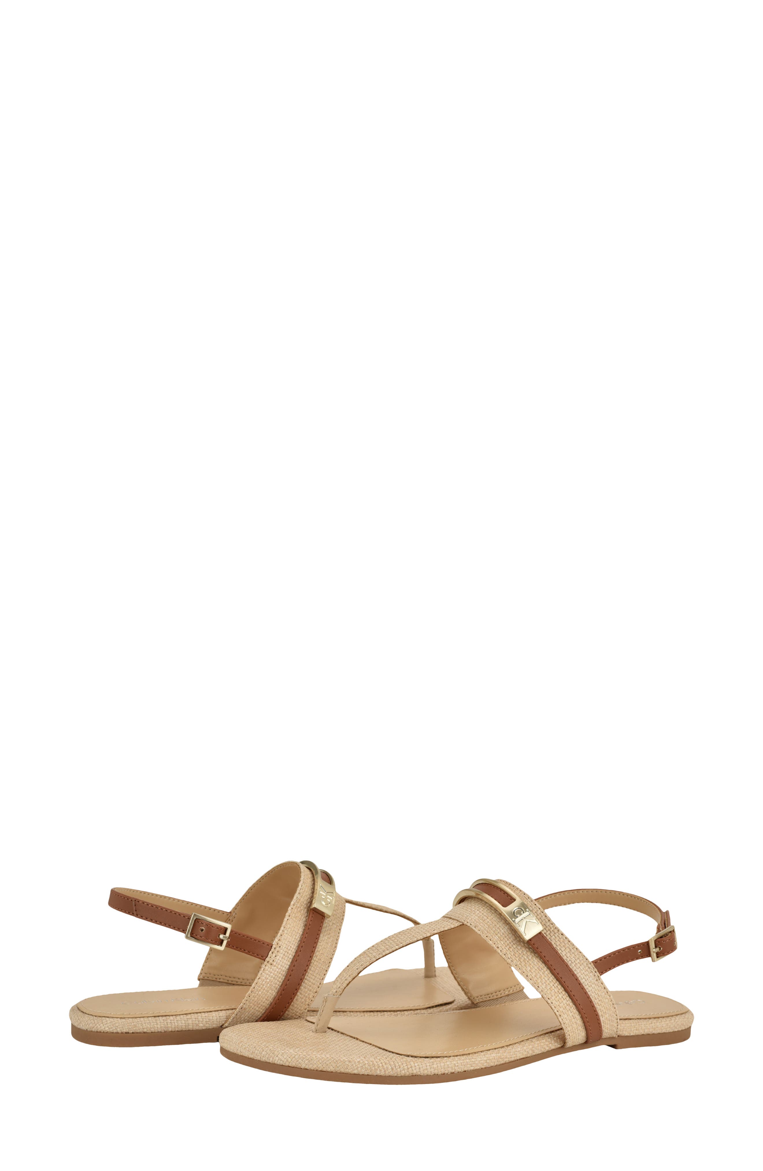Calvin Klein Bettia Slingback Sandal, Alternate, color, Medium Natural