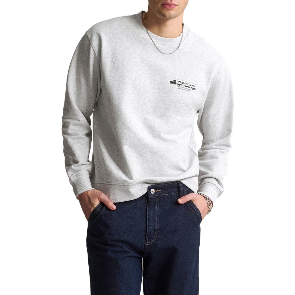 Brooklyn Industries Logo Crewneck Sweatshirt In White