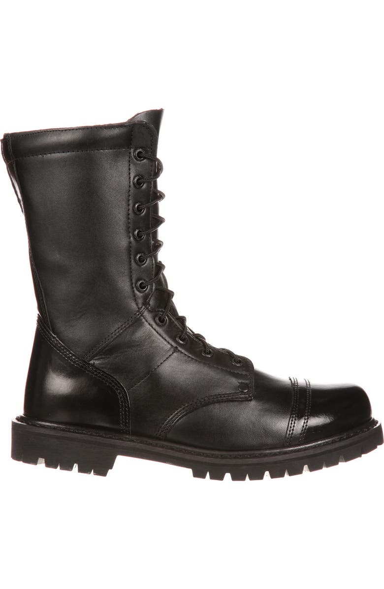 Rocky Side Zipper Jump Boot, Main, color, Black