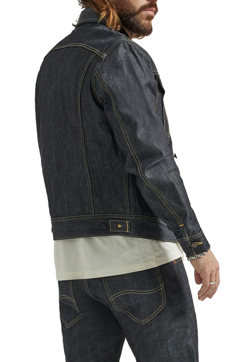 101 Rider Denim Trucker Jacket, Alternate, color, DRY INDIGO