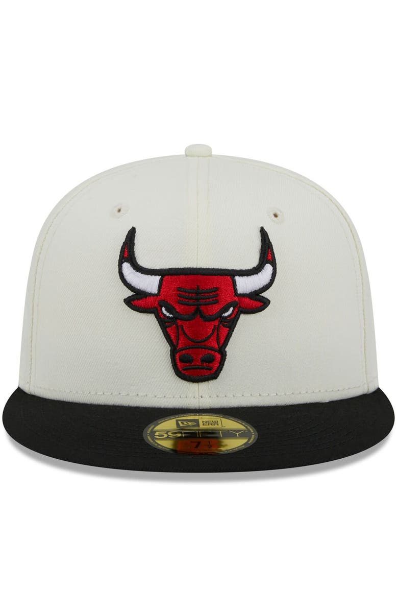 New Era x Staple Men's New Era x Staple Cream/Black Chicago Bulls NBA x Staple Two-Tone 59FIFTY Fitted Hat, Alternate, color,