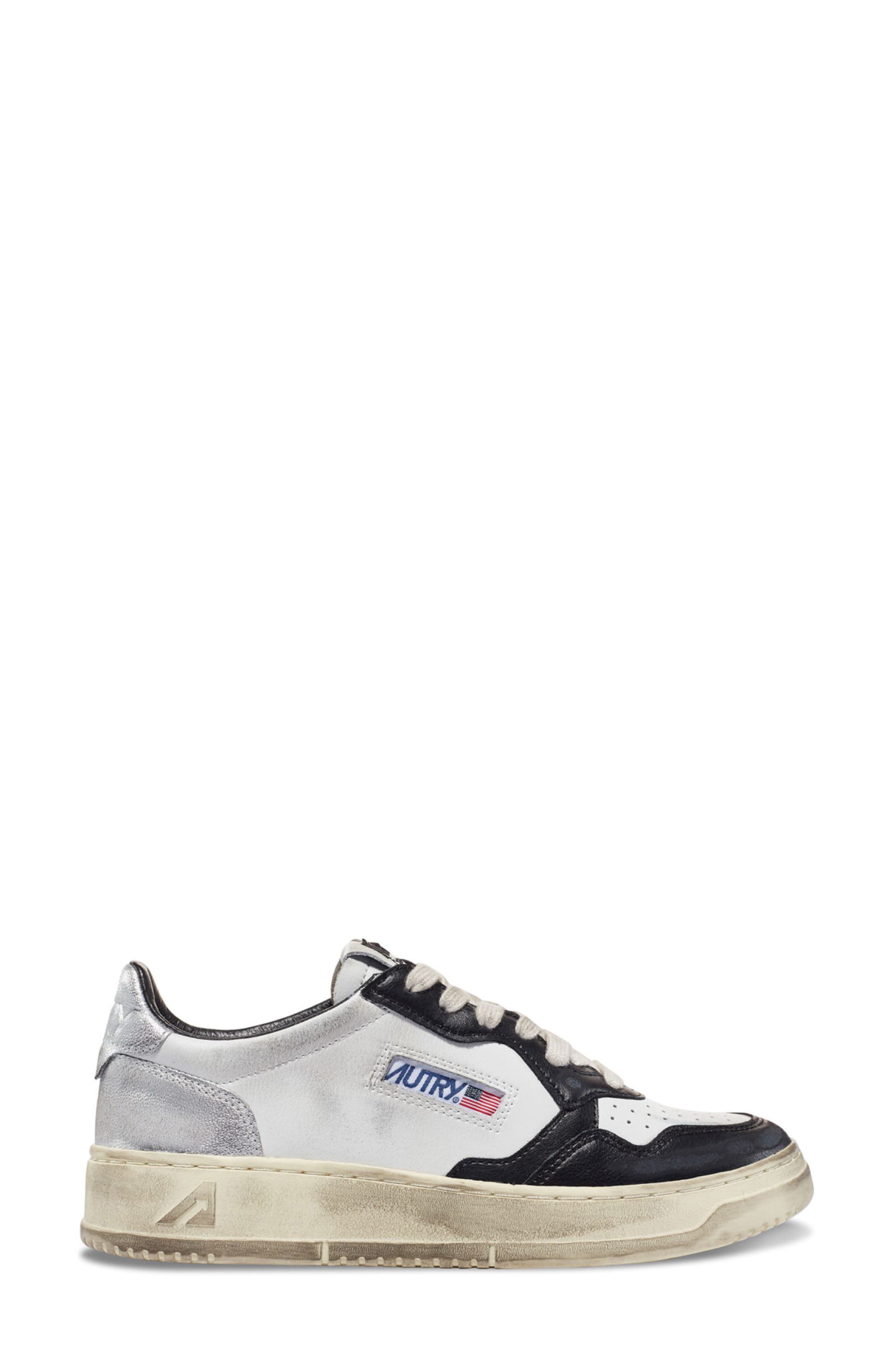 Super Low Sneaker, Alternate, color, WHITE BLACK SILVER