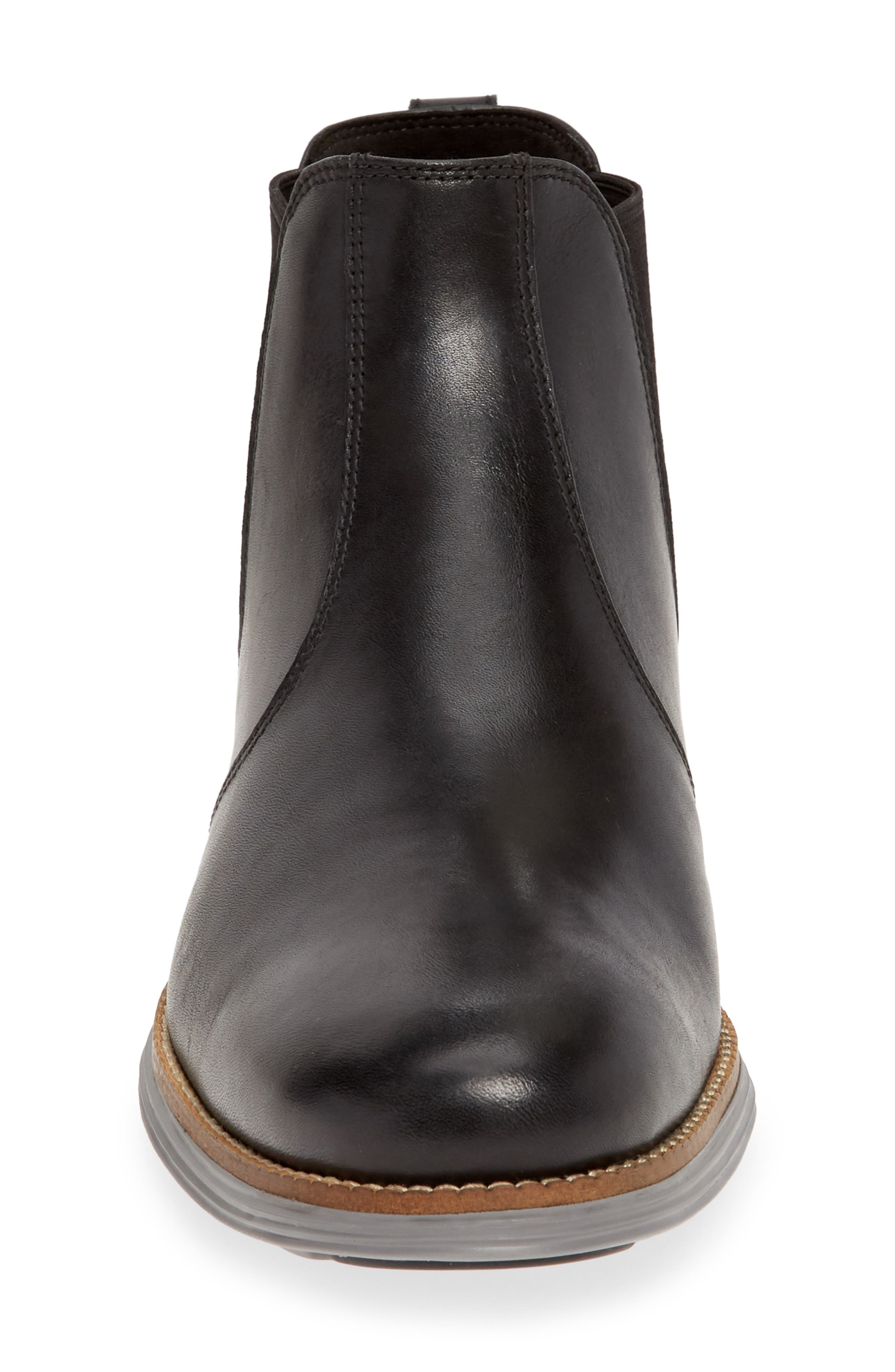 Original Grand Waterproof Chelsea Boot, Alternate, color, BLACK/ IRONSTONE LEATHER