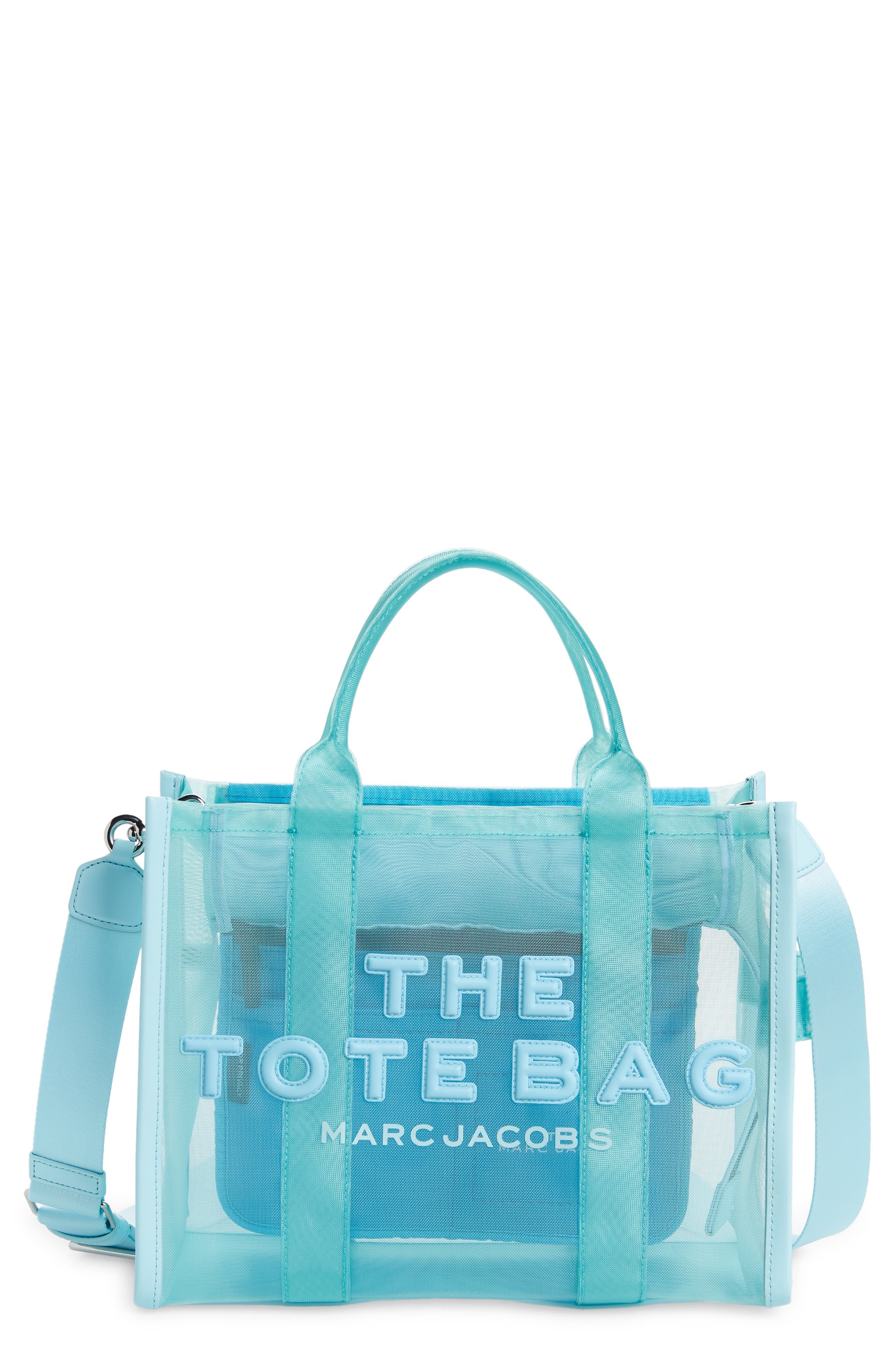 Marc Jacobs The Medium Mesh Tote Bag, Main, color, Pale Blue