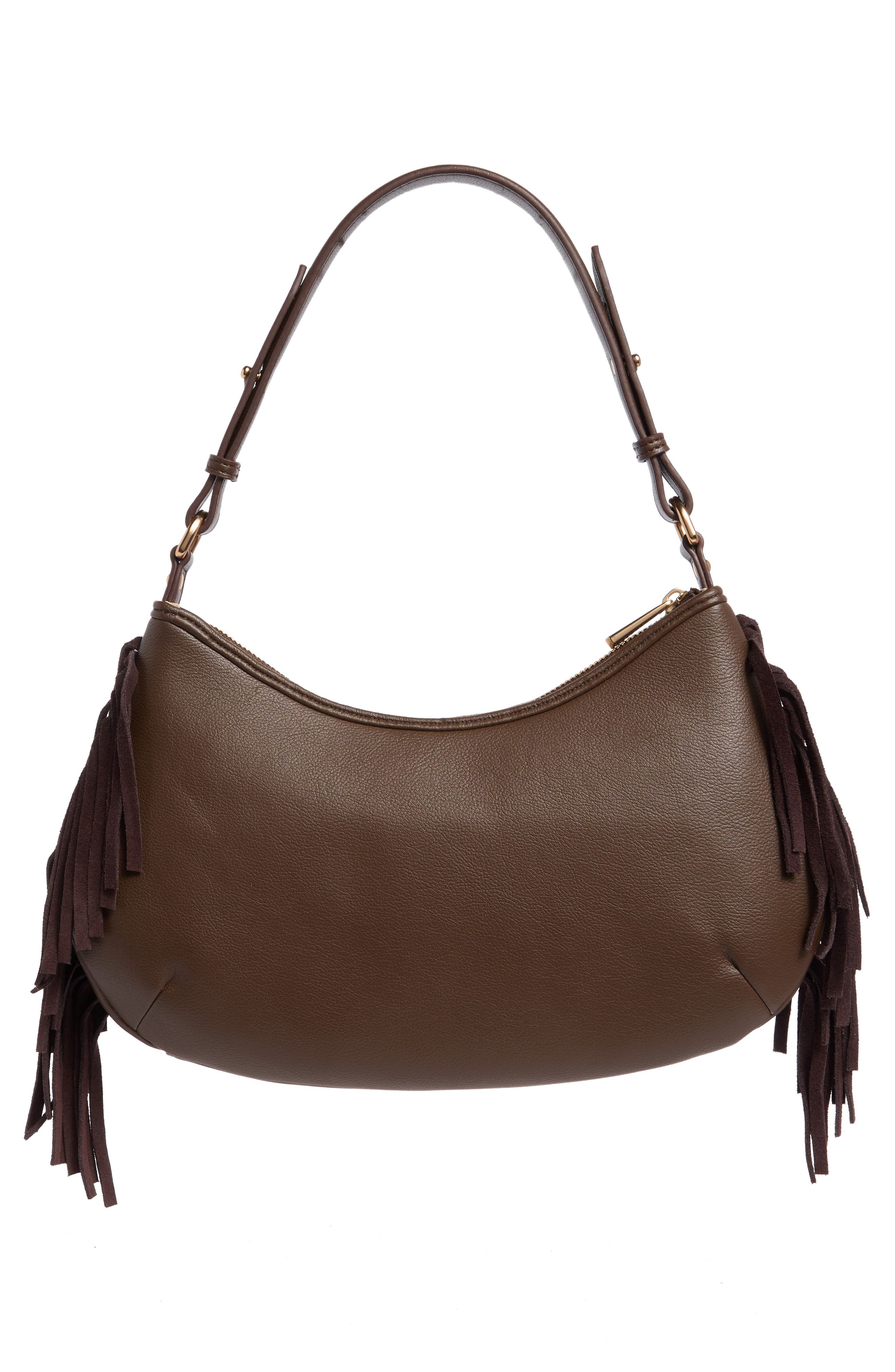 Nylie Genuine Calf Hair Fringe Shoulder Bag