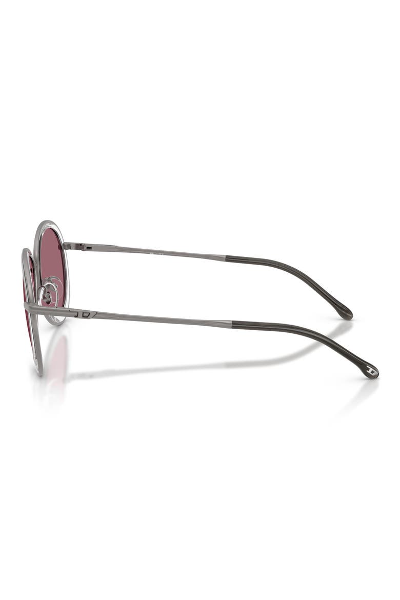 DL1016 54mm Mirrored Oval Sunglasses, Alternate, color, MATTE GUN METAL / MIRROR RED