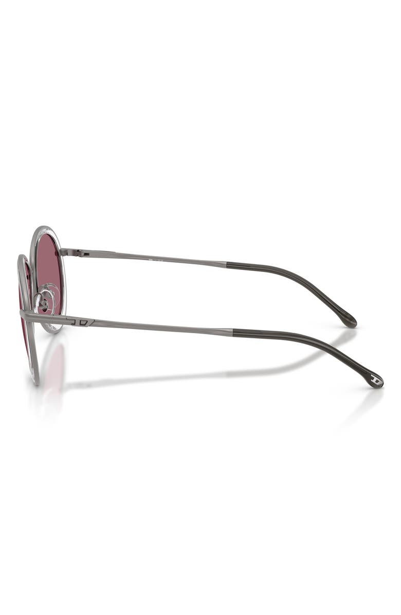 DIESEL<sup>®</sup> DL1016 54mm Mirrored Oval Sunglasses, Alternate, color, Matte Gun Metal / Mirror Red