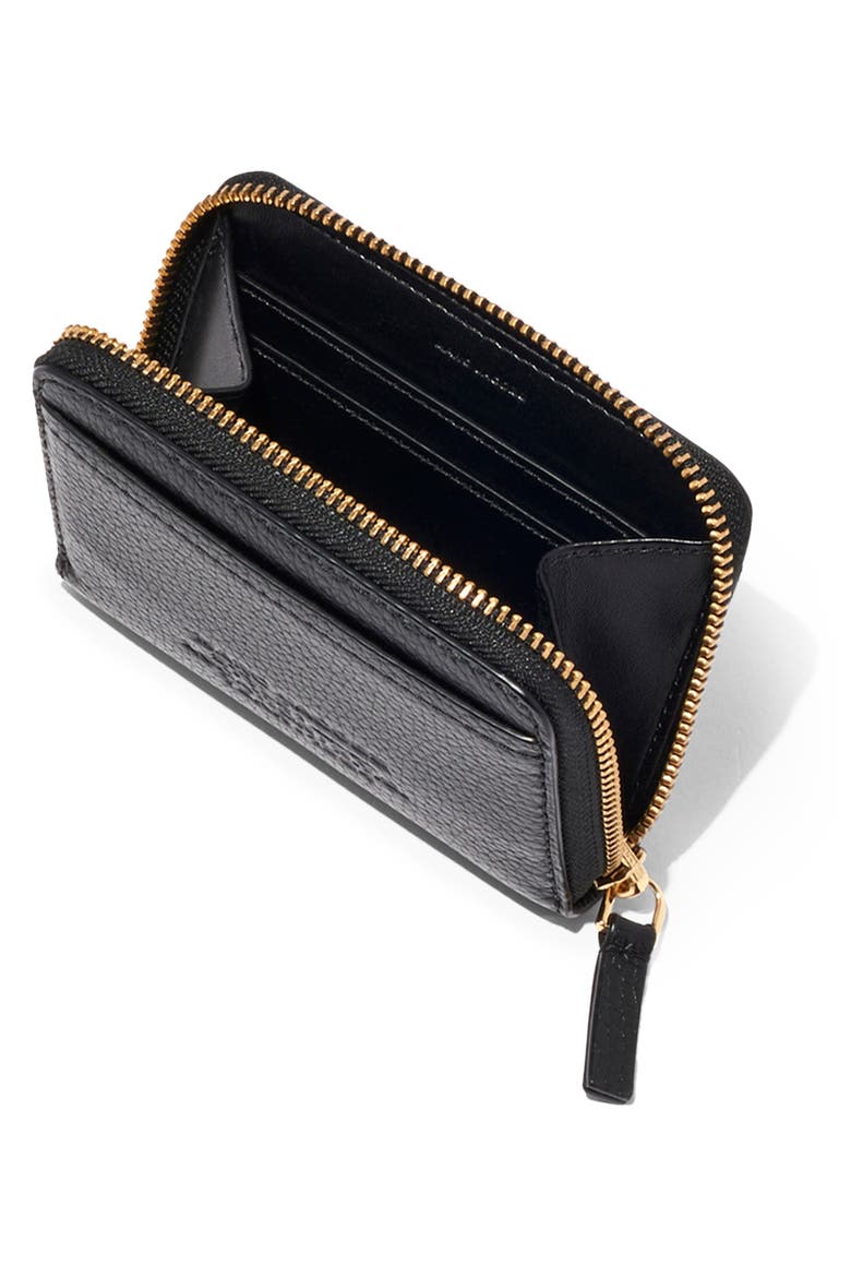 The Zip Around Leather Wallet, Alternate, color, BLACK