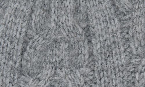 Calvin Klein Faux Fur Pompom Beanie In Gray