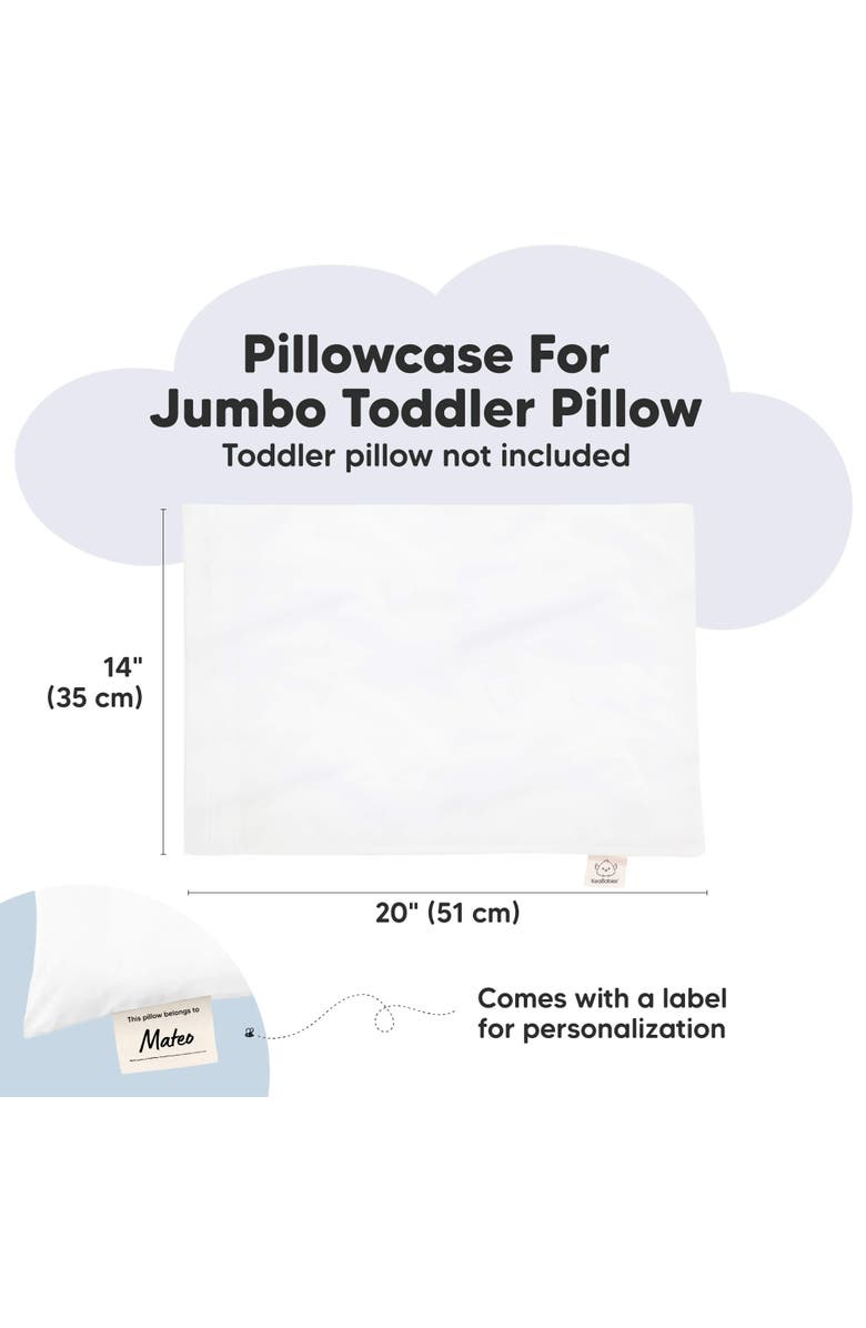 KeaBabies My Little Dreamy [Protect+] Waterproof Jumbo Pillowcase, Alternate, color, Soft White