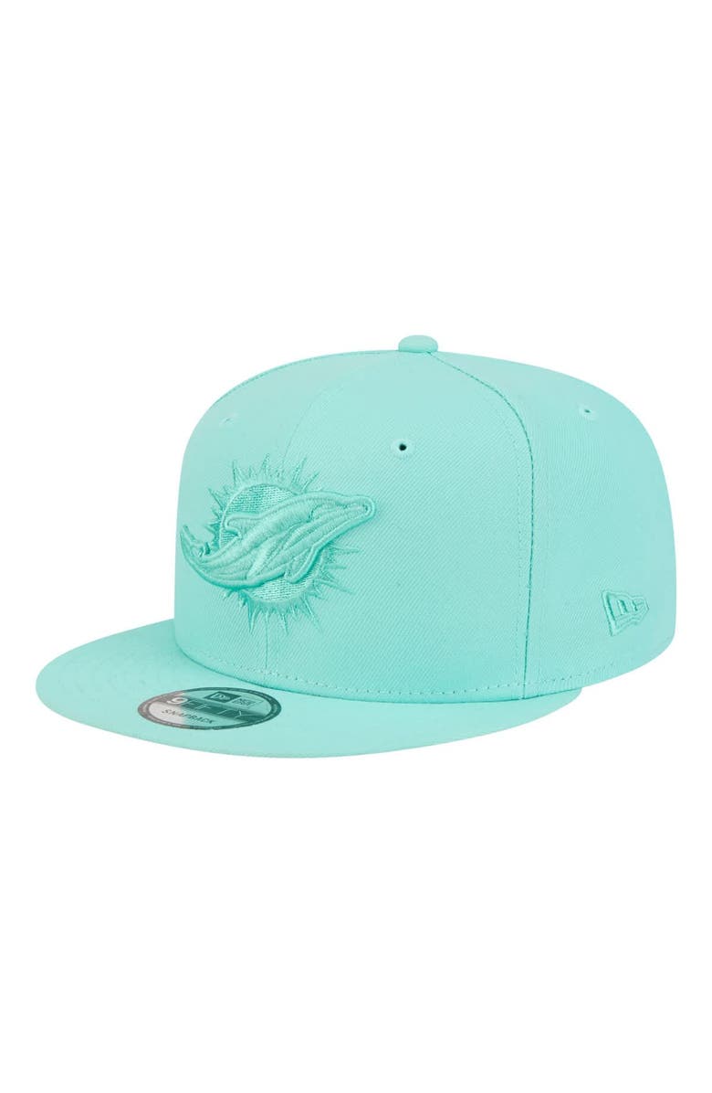 New Era Men's New Era Turquoise Miami Dolphins Colorpack 9FIFTY Snapback Hat, Main, color, Turquoise
