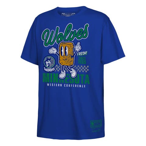 Youth Mitchell & Ness  Blue Minnesota Timberwolves Concession Food Character T-Shirt