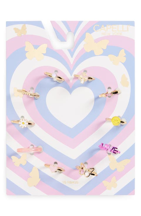 Kids' Assorted 10-Pack Ring Set