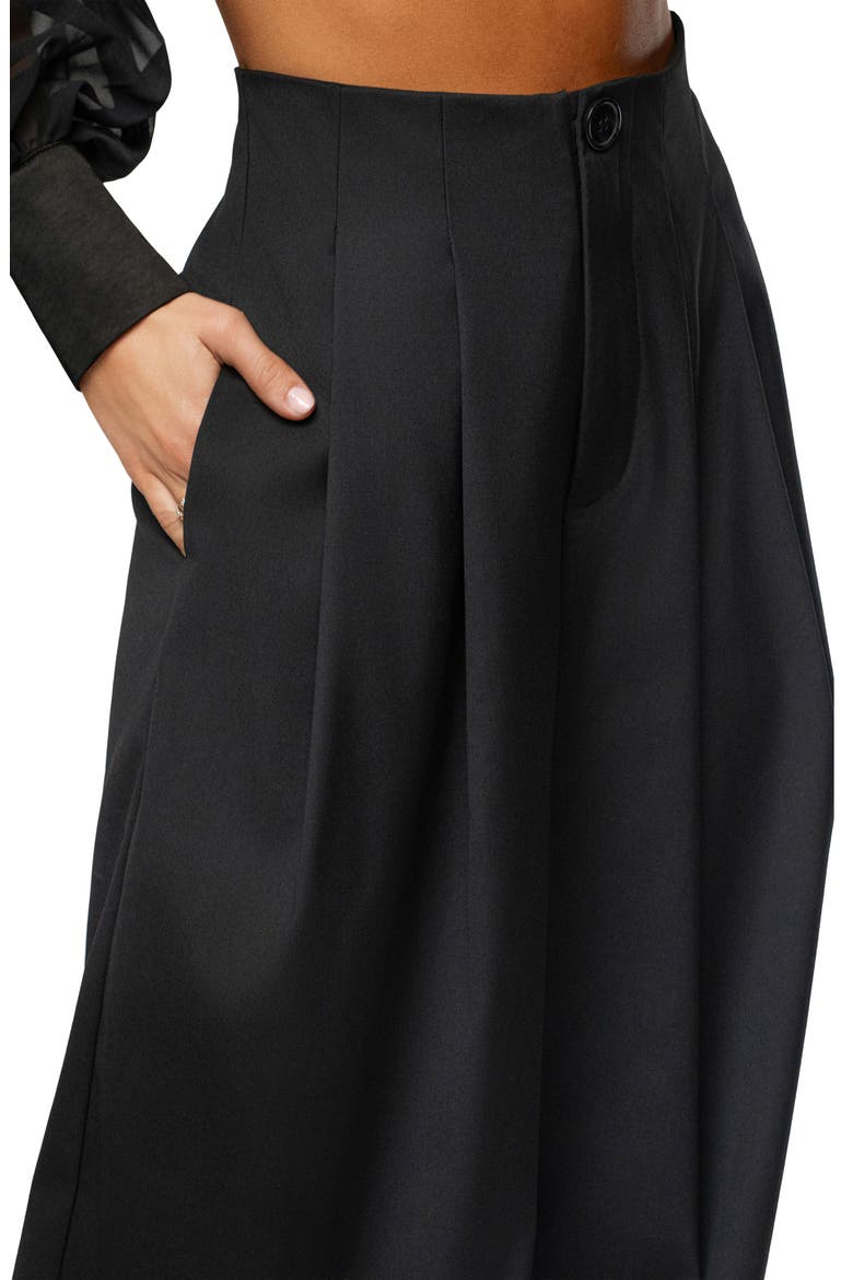 Pleated Wide Leg Pants, Alternate, color, BLACK