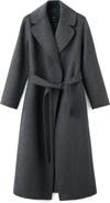 MANGO Belted Wool Blend Coat