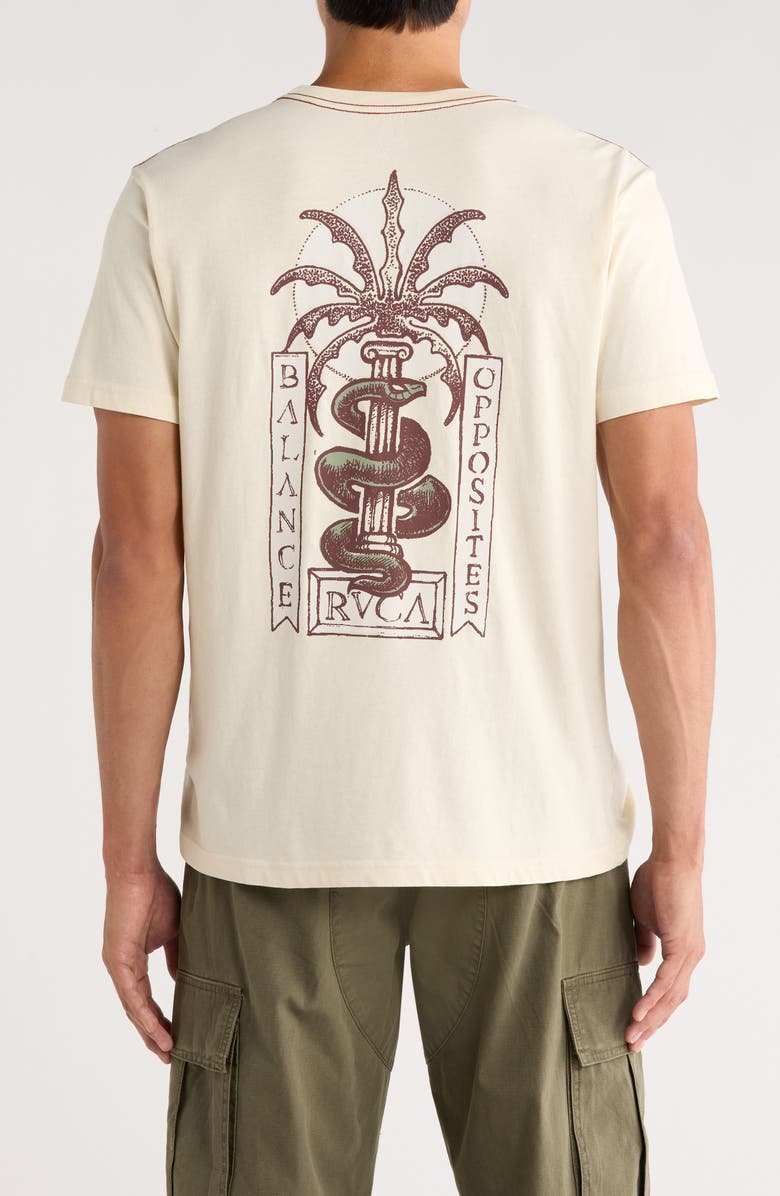 RVCA Serpent Cotton Graphic T-Shirt, Alternate, color, Ceramic